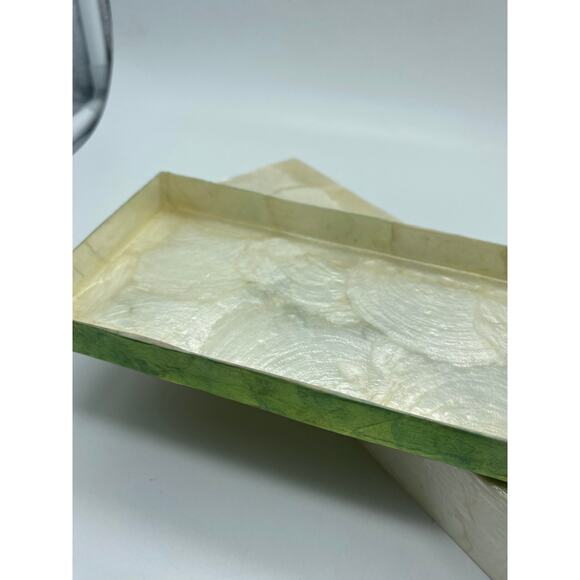 Butterfly Garden Long‎ Capiz Shell Box Philippines Iridescence Decorative Box - Picture 6 of 9